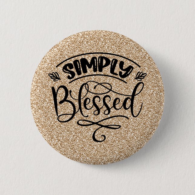 Simply Blessed Button (Front)