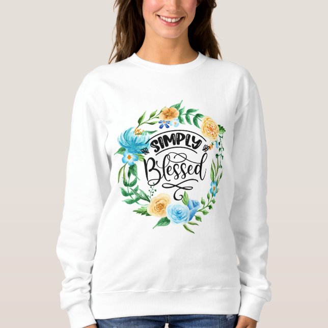 Simply Blessed Floral Wreath Tank Top (Front)