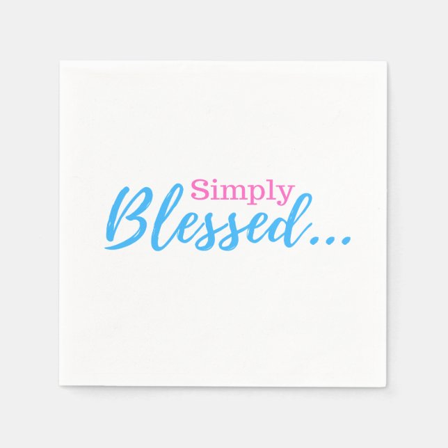 Simply Blessed inspirational Napkins (Front)