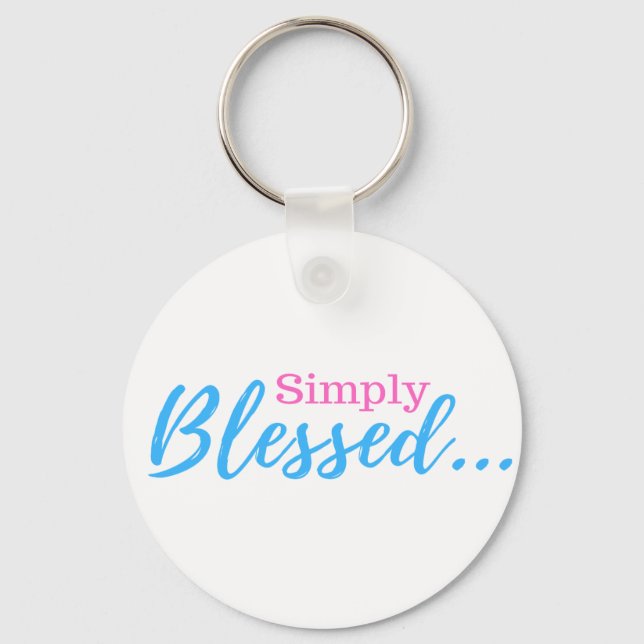 Simply Blessed Keychain (Front)