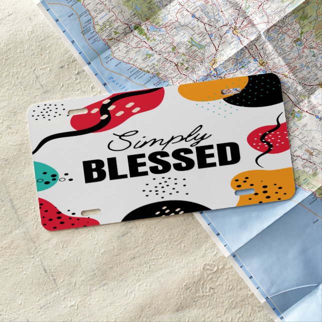 Simply Blessed License Plate (In Situ)