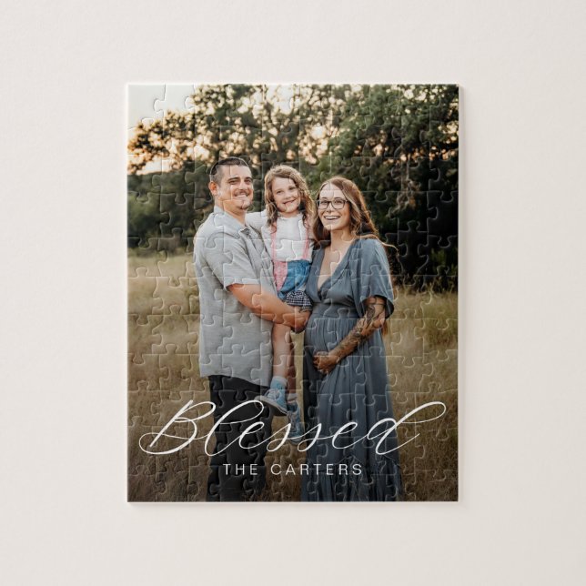 Simply Blessed Personalized Photo Puzzle (Vertical)