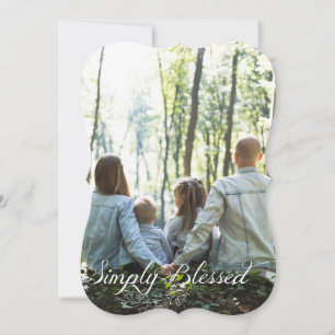 Simply Blessed Photo Merry Christmas Card