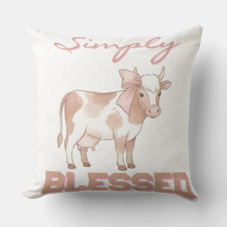 simply blessed  throw pillow