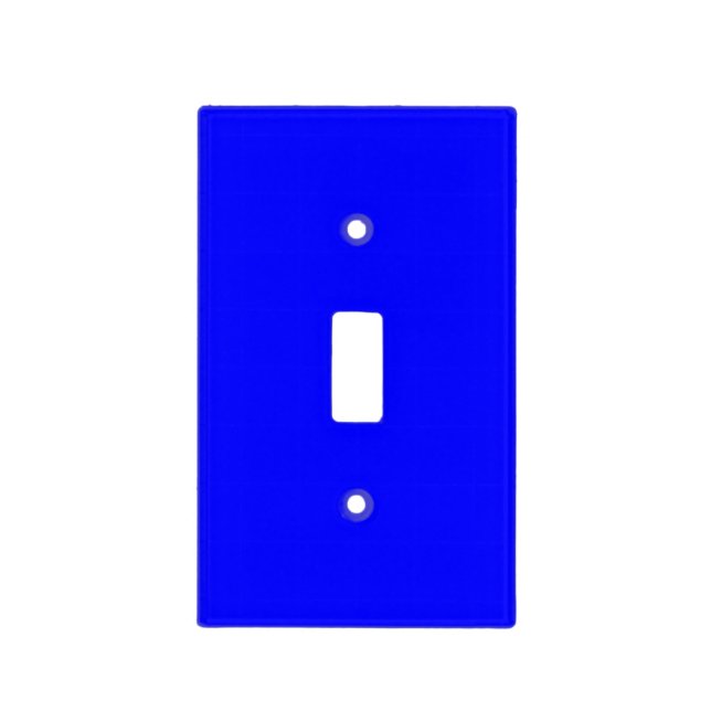 Simply Blue Solid Color Light Switch Cover (Front)