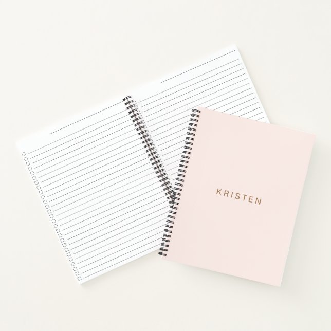 Simply Blush Custom Checklist  Notebook (Inside)