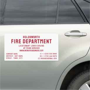 Simply Bold, Firefighter Car Magnet