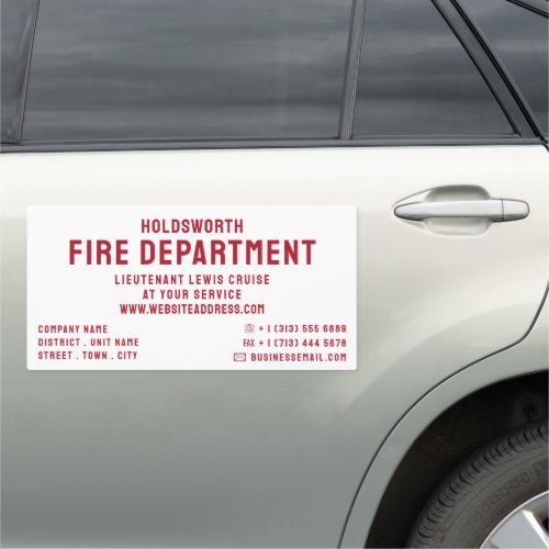 Simply Bold Firefighter Car Magnet