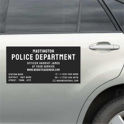 Simply Bold Police Officer Law Enforcement Car Magnet