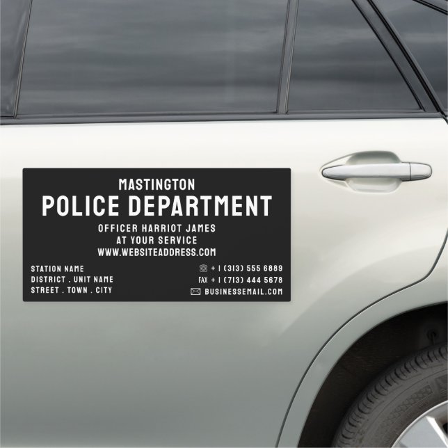 Simply Bold, Police Officer, Law Enforcement Car Magnet (In Situ)