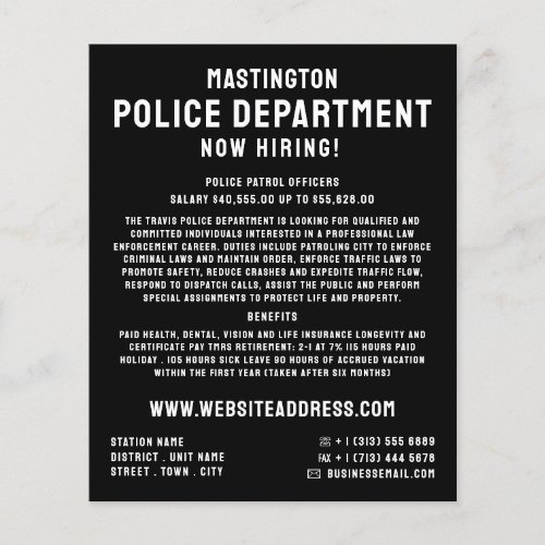 Simply Bold Police Officer Law Recruitment Flyer