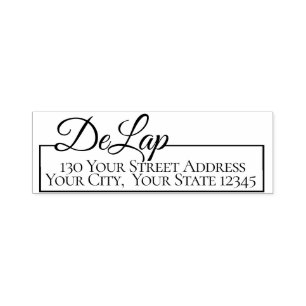 Simply Boxed Return Address Self-inking Stamp