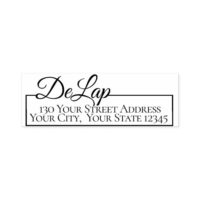 Simply Boxed Return Address Self-inking Stamp (Design)