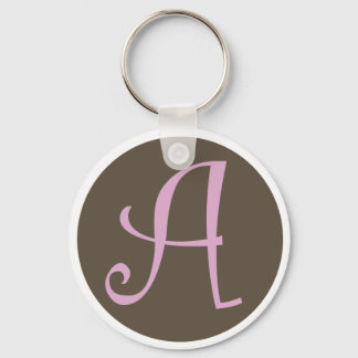 Simply Brown & Pink Keychain "A"