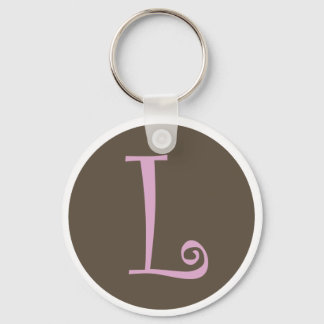 Simply Brown & Pink Keychain "L"