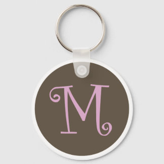 Simply Brown & Pink Keychain "M"