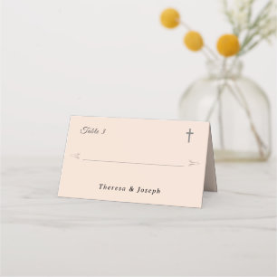 Simply Catholic Champagne Pink Place Card