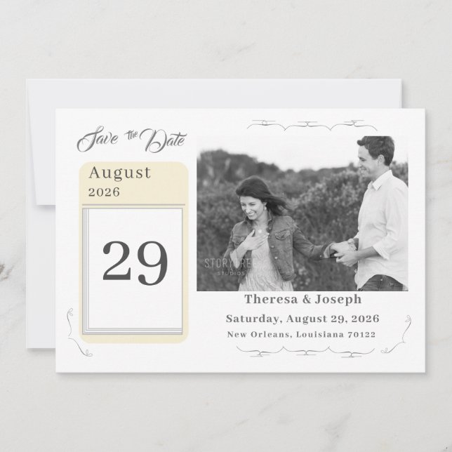 Simply Catholic Wedding Save The Date (Front)