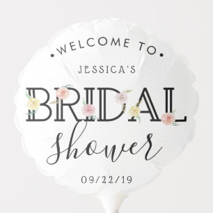 Simply Chic Floral Garden Bridal Shower Balloon