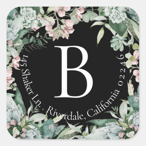 Simply Chic Initial Return Address Label