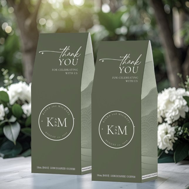 Simply Chic Landscape Wedding Moss Green ID1046 Roasted Coffee (Creator Uploaded)