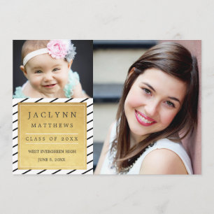 Simply Chic Photo Graduation Party Invitation
