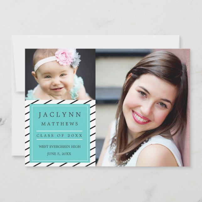 Simply Chic Photo Graduation Party Invitation (Front)