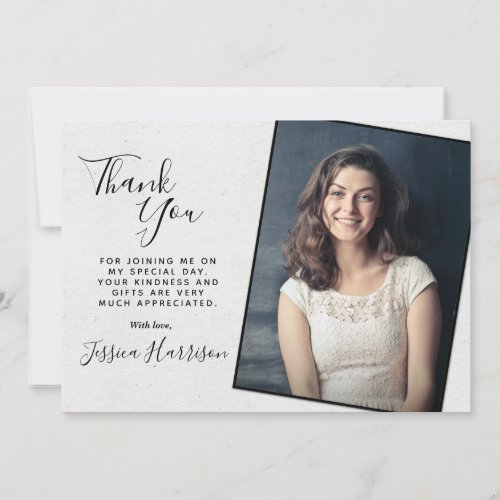 Simply Chic Photo Thank You Graduation Cards