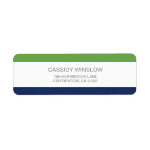 Simply Chic Return Address Labels / Navy Lime