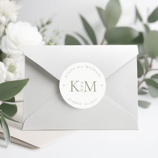 Simply Chic Wedding Initials Pearl White ID1046