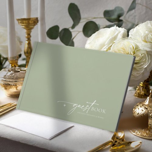 Simply Chic Wedding Sage Green ID1046 Guest Book