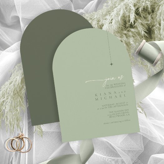Simply Chic Wedding Sage/Moss Arch ID1046