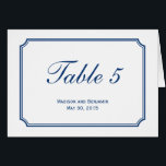 Simply Chic Wedding Table Number Card<br><div class="desc">This Simply Chic table number card instantly adds a modern,  elegant touch to your tabletop. Available in a variety of colors. Custom colors available upon request.</div>