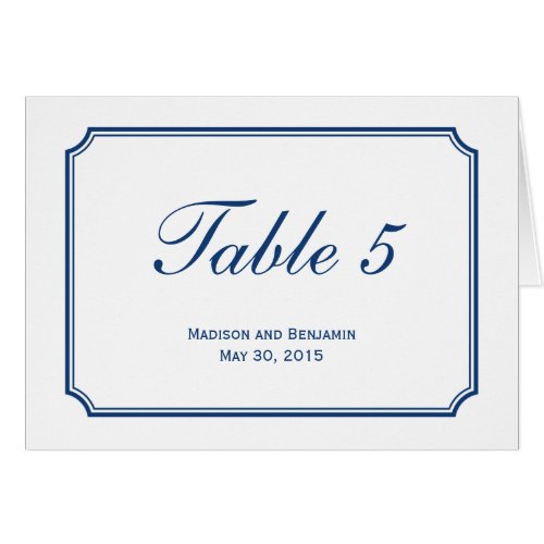 Simply Chic Wedding Table Number Card