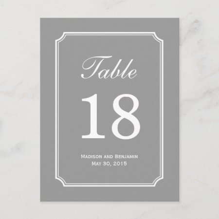Simply Chic Wedding Table Number Card