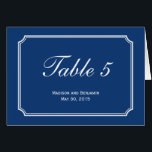 Simply Chic Wedding Table Number Card<br><div class="desc">This Simply Chic table number card instantly adds a modern,  elegant touch to your tabletop. Available in a variety of colors. Custom colors available upon request.</div>