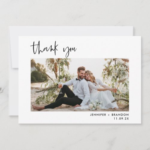 Simply chic Wedding Thank you photo