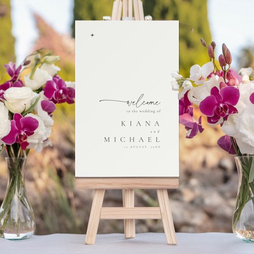 Simply Chic Wedding Welcome Pearl ID1046 Foam Board