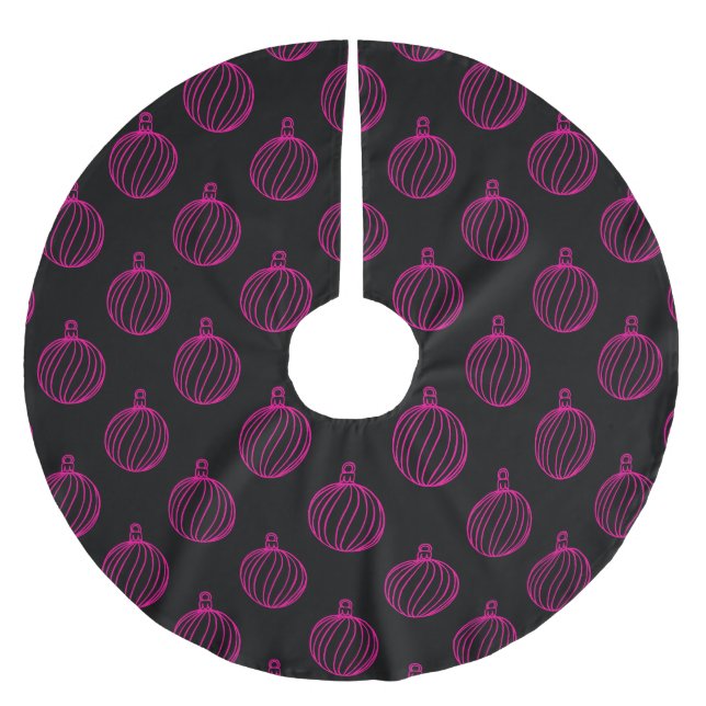 Simply Christmas Collection - Bauble Brushed Polyester Tree Skirt (Front)