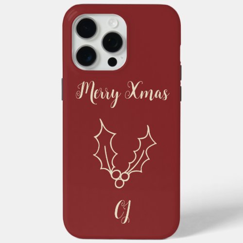 Simply Christmas Collection _ Holly iPhone 15 Pro Max Case