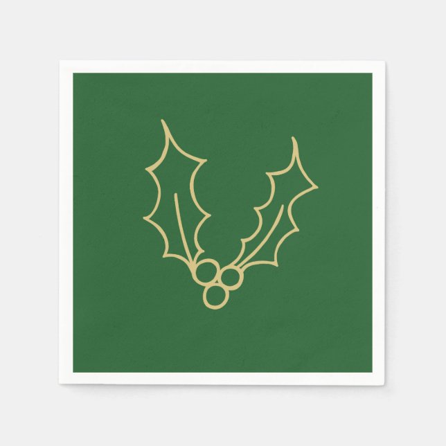 Simply Christmas Collection - Holly Napkins (Front)