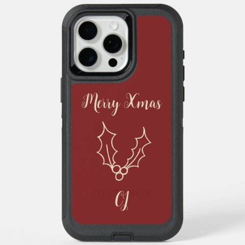 Simply Christmas Collection _ Holly iPhone 15 Pro Max Case