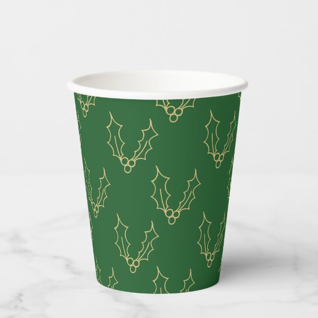 Simply Christmas Collection - Holly Paper Cups (Front)