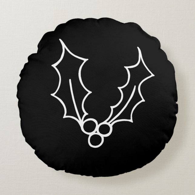 Simply Christmas Collection - Holly Round Pillow (Front)