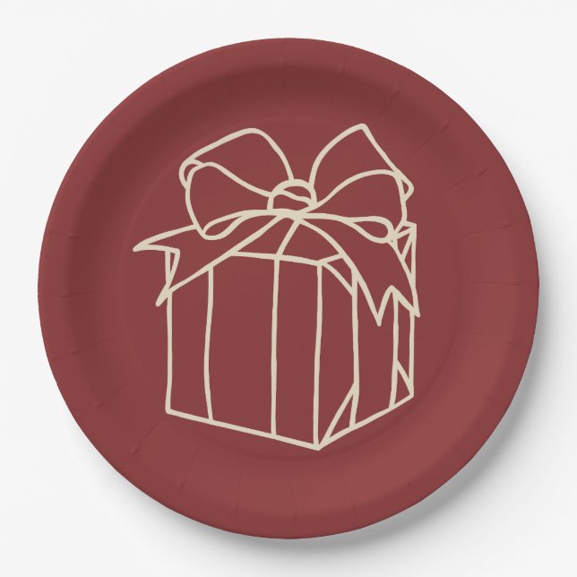 Simply Christmas Collection - Present Paper Plates (Front)