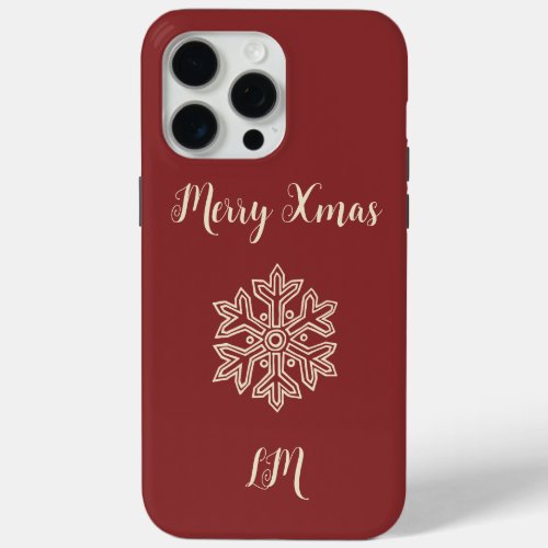 Simply Christmas Collection _ Snowflake iPhone 15 Pro Max Case