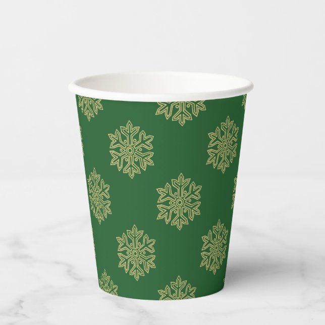Simply Christmas Collection - Snowflake Paper Cups (Front)