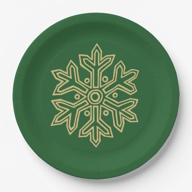 Simply Christmas Collection - Snowflake Paper Plates (Front)