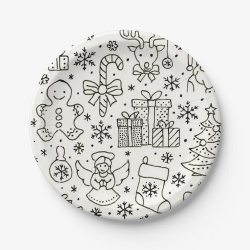 Simply Christmas design on a Paper Plate