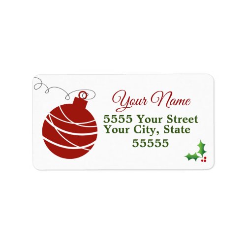 Simply Christmas Return Address Labels